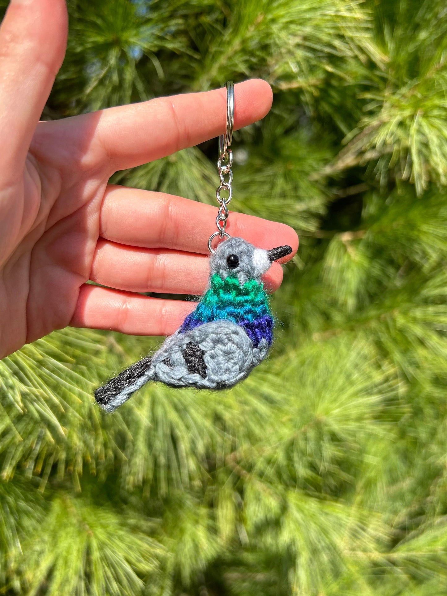 Tiny Birdies Pigeon Keychain