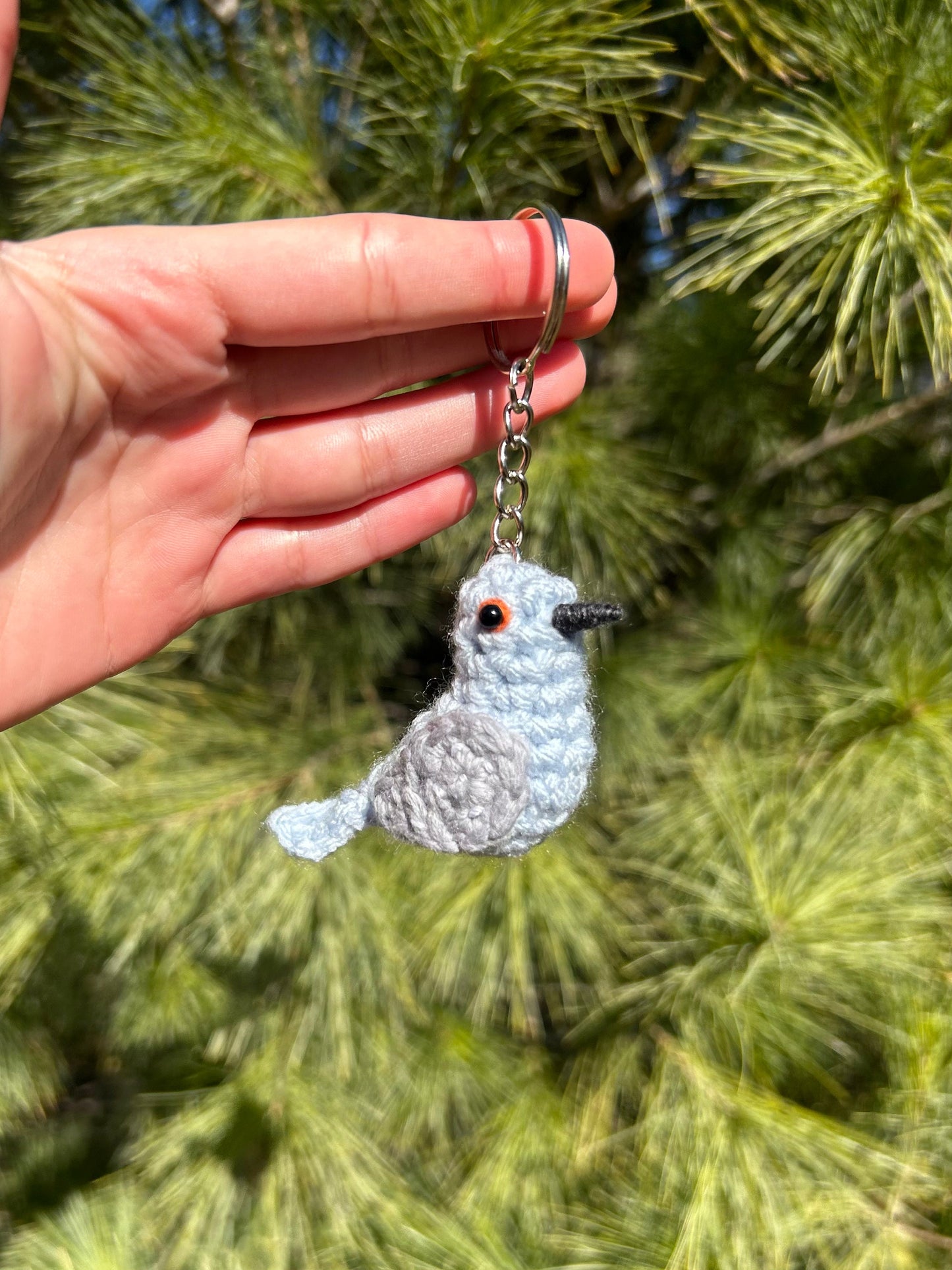 Tiny Birdies Diamond Dove Keychain