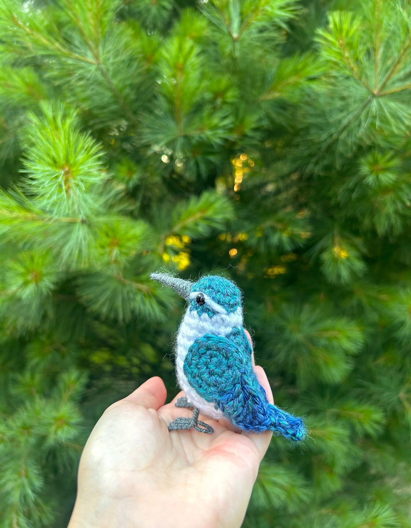 Collared Kingfisher Written Crochet Pattern | DIGITAL PDF