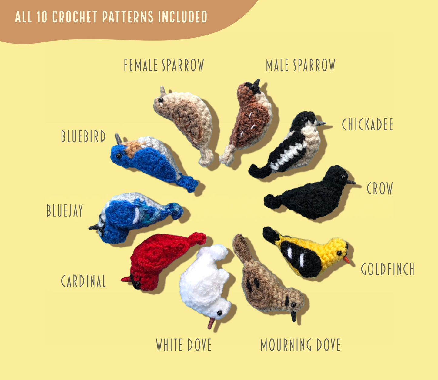Tiny Birdies Crochet Pattern Collection Vol 1 | DIGITAL PDF