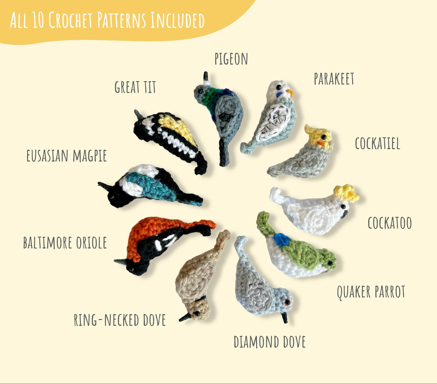 Tiny Birdies Crochet Pattern Collection Vol 3 | DIGITAL PDF